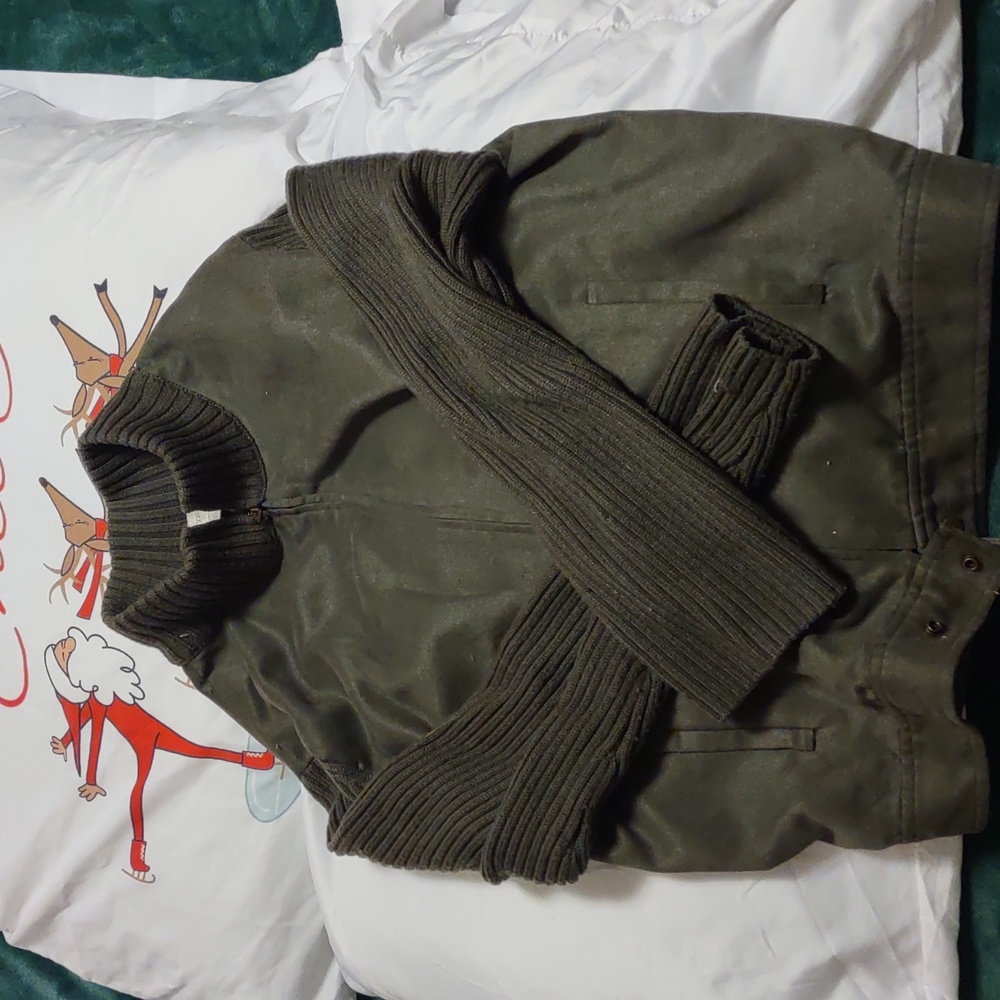 Suede/knit jacket